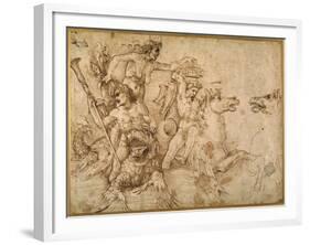 Battle of the Tritons, after Anrea Mantegna-Raphael-Framed Giclee Print