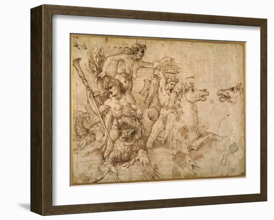 Battle of the Tritons, after Anrea Mantegna-Raphael-Framed Giclee Print