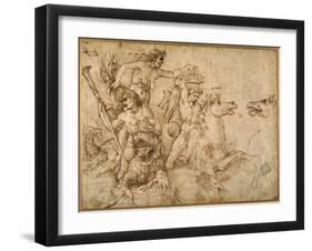 Battle of the Tritons, after Anrea Mantegna-Raphael-Framed Giclee Print