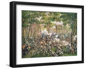 Battle of the Wilderness, May 1864, Engraved by Kurz and Allison, 1887-American School-Framed Giclee Print
