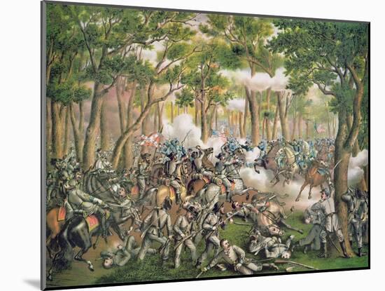 Battle of the Wilderness, May 1864, Engraved by Kurz and Allison, 1887-American School-Mounted Giclee Print