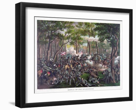 Battle of the Wilderness, Pub. Kurz and Allison, 1887-null-Framed Giclee Print