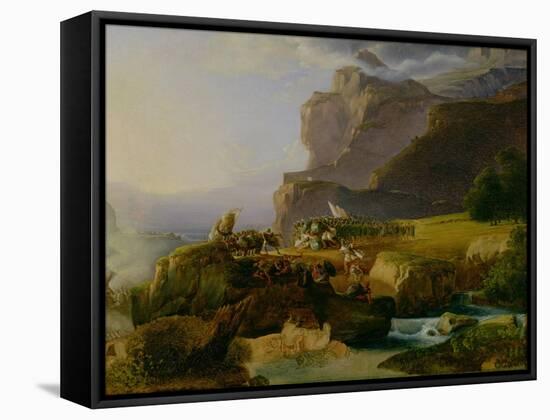 Battle of Thermopylae in 480 BC, 1823-Massimo Taparelli D' Azeglio-Framed Stretched Canvas