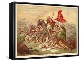 Battle of Tolbiac, 496-Ary Scheffer-Framed Stretched Canvas