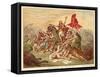 Battle of Tolbiac, 496-Ary Scheffer-Framed Stretched Canvas