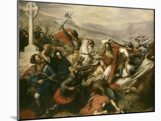 Battle of Tours (Also Called the Battle of Poitiers), France, 25 October 732-Charles Auguste Steuben-Mounted Giclee Print