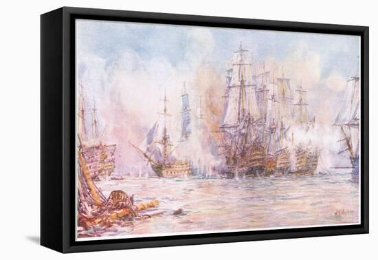 Battle of Trafalgar 1805, 1915-William Lionel Wyllie-Framed Stretched Canvas