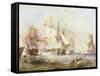 Battle of Trafalgar, 1805-George Chambers-Framed Stretched Canvas