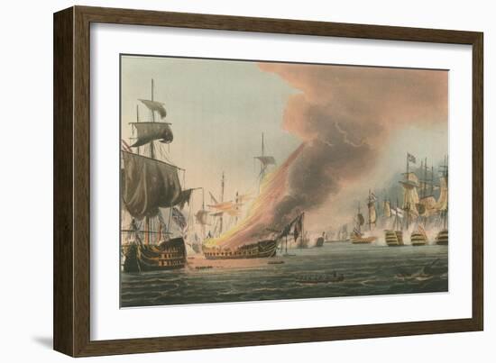 Battle of Trafalgar, 1805-Thomas Whitcombe-Framed Giclee Print