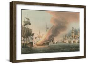 Battle of Trafalgar, 1805-Thomas Whitcombe-Framed Giclee Print