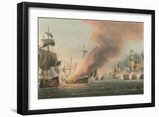 Battle of Trafalgar, 1805-Thomas Whitcombe-Framed Giclee Print