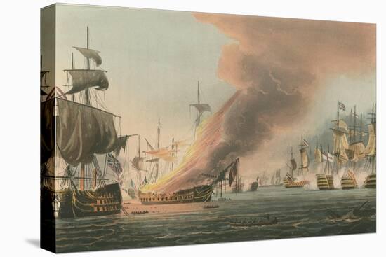 Battle of Trafalgar, 1805-Thomas Whitcombe-Stretched Canvas