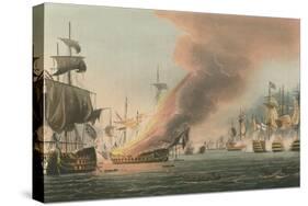 Battle of Trafalgar, 1805-Thomas Whitcombe-Stretched Canvas