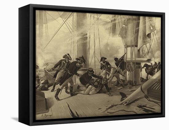 Battle of Trafalgar, 1805-Henri-Louis Dupray-Framed Stretched Canvas