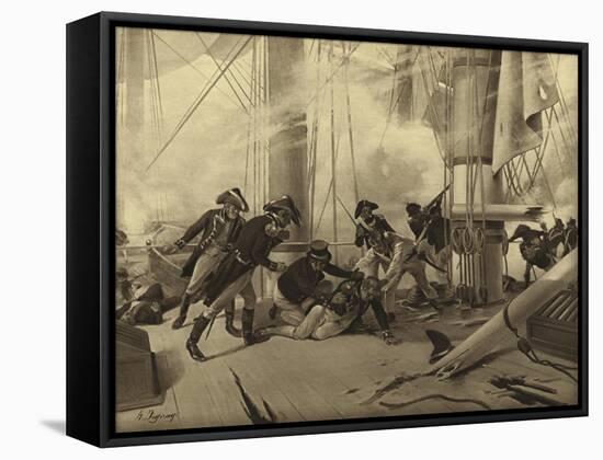 Battle of Trafalgar, 1805-Henri-Louis Dupray-Framed Stretched Canvas