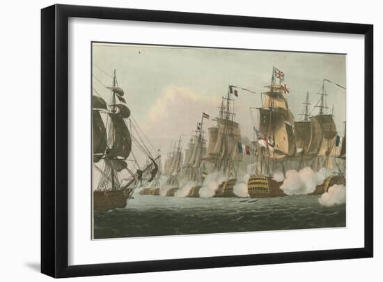 Battle of Trafalgar, 1805-Thomas Whitcombe-Framed Giclee Print