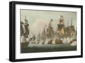 Battle of Trafalgar, 1805-Thomas Whitcombe-Framed Giclee Print