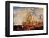 Battle of Trafalgar, 21 October 1805-J M W Turner-Framed Giclee Print