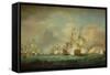 Battle of Trafalgar, 21st Oct. 1805-Thomas Whitcombe-Framed Stretched Canvas