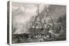 Battle of Trafalgar in the Midst of Battle-null-Stretched Canvas