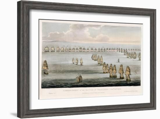 Battle of Trafalgar, Oct. 21, 1805, Engraved by Sutherland For Jenkins's Naval Achievements, c.1817-Thomas Whitcombe-Framed Giclee Print