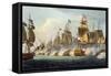 Battle of Trafalgar, October 21st 1805, from "The Naval Achievements of Great Britain"-Thomas Whitcombe-Framed Stretched Canvas