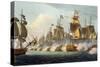Battle of Trafalgar, October 21st 1805, from "The Naval Achievements of Great Britain"-Thomas Whitcombe-Stretched Canvas