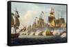 Battle of Trafalgar, October 21st 1805, from "The Naval Achievements of Great Britain"-Thomas Whitcombe-Framed Stretched Canvas