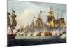 Battle of Trafalgar, October 21st 1805, from "The Naval Achievements of Great Britain"-Thomas Whitcombe-Mounted Giclee Print