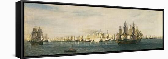 Battle of Trafalgar-Rafael Monleon Y Torres-Framed Stretched Canvas