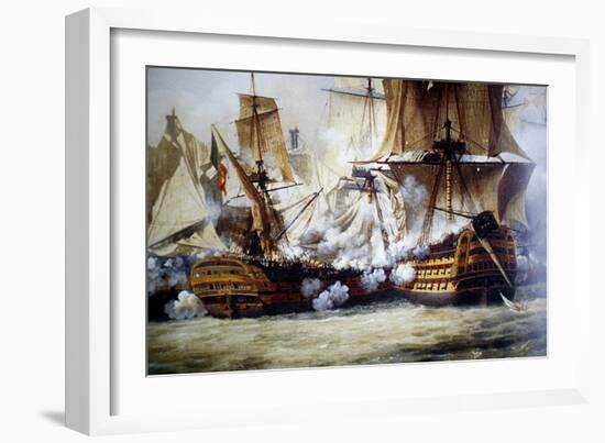 Battle of Trafalgar-Louis Philippe Crepin-Framed Art Print