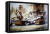 Battle of Trafalgar-Louis Philippe Crepin-Framed Stretched Canvas
