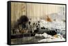 Battle of Tsushima, May 1905, Russo-Japanese War, South Korea-Japan-null-Framed Stretched Canvas