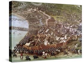 Battle of Turin, 1706. Painting by Joseph Parrocel (1646-1704)-Joseph Parrocel-Stretched Canvas