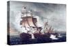 Battle of U.S.S. Constitution and H.M.S. Guerriere, War of 1812-Thomas Birch-Stretched Canvas