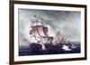 Battle of U.S.S. Constitution and H.M.S. Guerriere, War of 1812-Thomas Birch-Framed Giclee Print