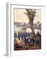 Battle of Veracruz, General Scott's Troops Attacking and Capturing City, 1847, Mexican-American War-Carl Nebel-Framed Giclee Print