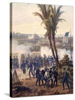 Battle of Veracruz, General Scott's Troops Attacking and Capturing City, 1847, Mexican-American War-Carl Nebel-Stretched Canvas