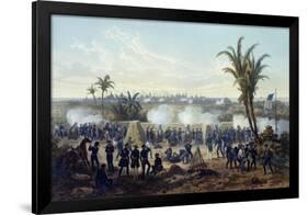 Battle of Veracruz, General Scott's Troops Attacking and Capturing City, 1847-Carl Nebel-Framed Giclee Print