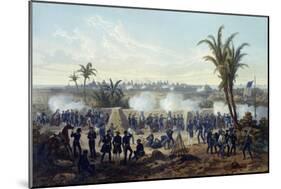 Battle of Veracruz, General Scott's Troops Attacking and Capturing City, 1847-Carl Nebel-Mounted Giclee Print