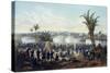 Battle of Veracruz, General Scott's Troops Attacking and Capturing City, 1847-Carl Nebel-Stretched Canvas