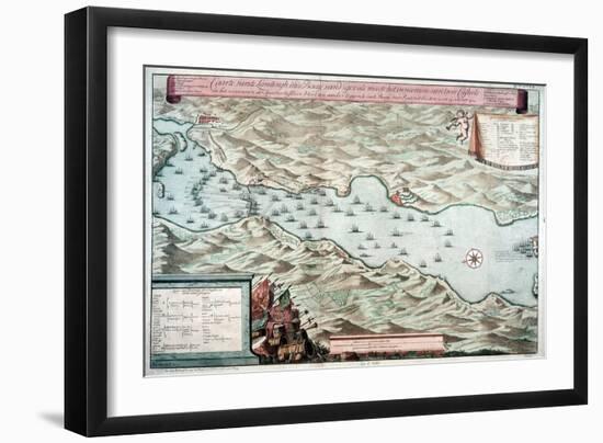 Battle of Vigo Bay, Spain, 12 October 1702-null-Framed Giclee Print