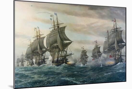 Battle of Virginia Capes-V. Zveg-Mounted Art Print