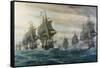 Battle of Virginia Capes-V. Zveg-Framed Stretched Canvas