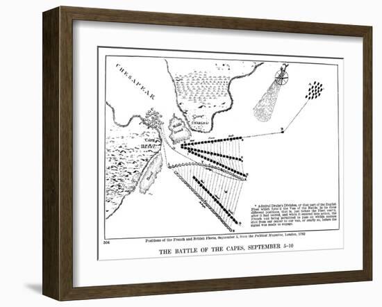Battle of Virginia Capes-null-Framed Giclee Print