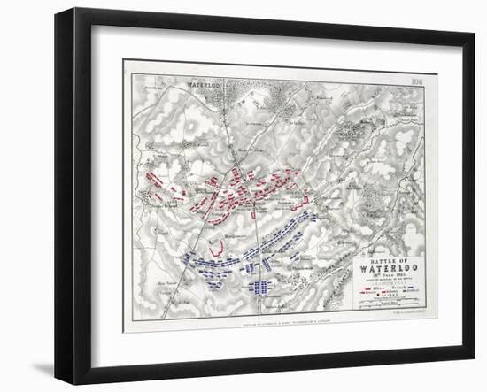 Battle of Waterloo, 18th June 1815, Sheet 1st-Alexander Keith Johnston-Framed Giclee Print