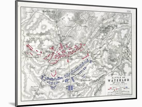 Battle of Waterloo, 18th June 1815, Sheet 1st-Alexander Keith Johnston-Mounted Giclee Print