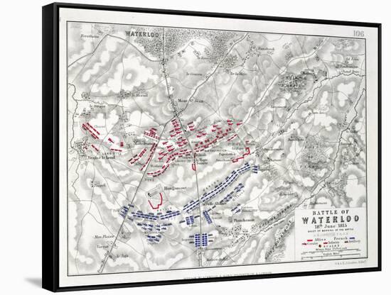 Battle of Waterloo, 18th June 1815, Sheet 1st-Alexander Keith Johnston-Framed Stretched Canvas