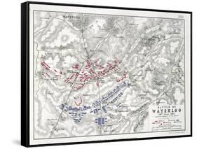 Battle of Waterloo, 18th June 1815, Sheet 1st-Alexander Keith Johnston-Framed Stretched Canvas