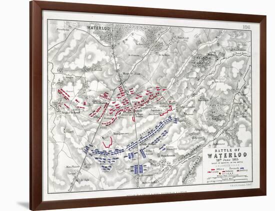 Battle of Waterloo, 18th June 1815, Sheet 1st-Alexander Keith Johnston-Framed Giclee Print